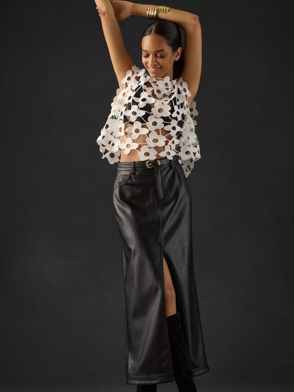 BiBi Floral Lace Vest Top